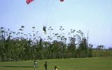 Atterrissage sur le terrain de footbal
