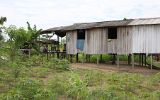 Maison sur pilotis en amazonie